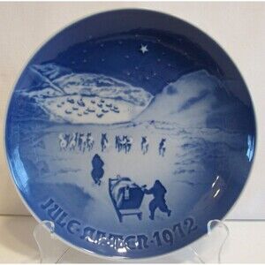 Royal Copenhagen B & G Vintage Christmas Plate Christmas in Greenland 1972